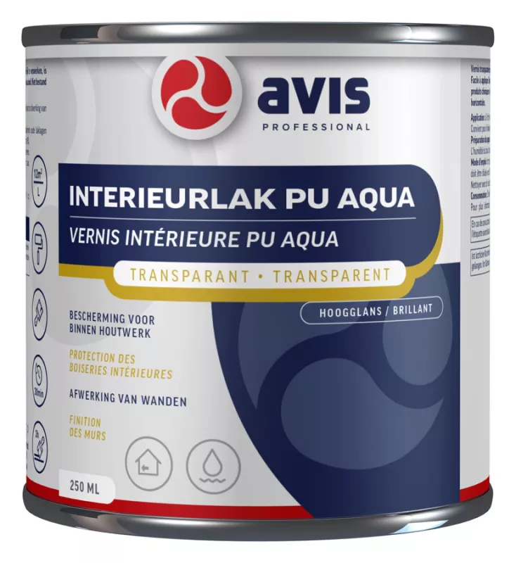 Avis Interieurlak Pu Aqua Hoogglans - 1 Ltr